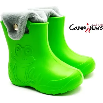 Chlapecká zimní obuv CAMMINARE G002 zateplené sněhule/gumáky zelené Velikost: 32-33