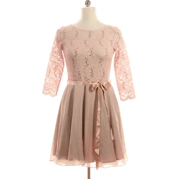 Dámské šaty Společenské Šaty Růžové Swing Outlet