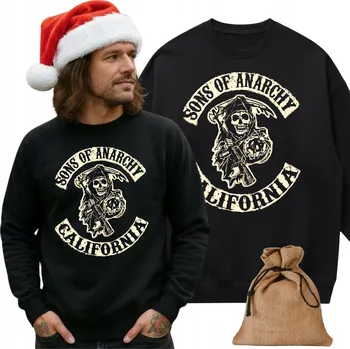 Pánská mikina MIKINA SON OF ANARCHY SYNŮV ANARCHIE Vánoce MIKULÁŠE S