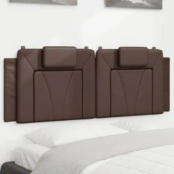 Polštář Polštář na čelo, hnědý, 140 cm, umělá kůže