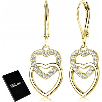 Náušnice ZLATÉ NÁUŠNICE ZLACOVANÉ, ANGLICKÉ STŘÍBRO 925, PRO ŽENY