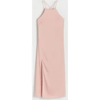 Dámské šaty Reserved - Šaty s rozparkem - pastelově růžová - 3981T-03X - 3981T-03X-XL