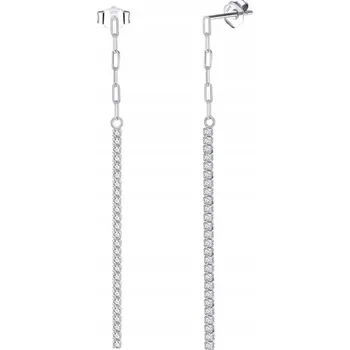 Náušnice STŘÍBRNÉ NÁUŠNICE DLOUHÉ VISACÍ RHODIOVANÉ 925