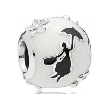 Přívěsek Přívěsek korálek Charms Silueta Mary Poppins stříbrný korálek stříbro s925