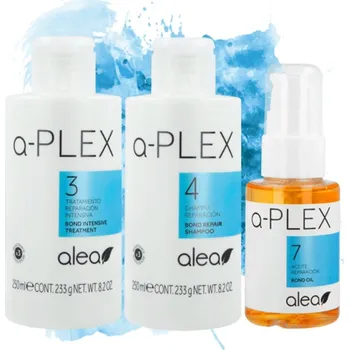 Kosmetická sada Alea A-PLEX šampón 250 ml + intenzivní péče 250 ml + olej na vlasy 75 ml kosmetická sada pro obnovu vlasů