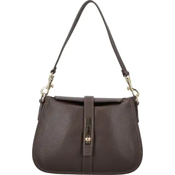 Dámská kabelka na rameno tmavě hnědá - Delami Vera Pelle Heloise hnědá