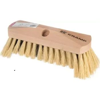 Kartáč na podlahy Kramp 225 mm (KP-7510KR) (Dřevěný kartáč Kramp na podlahy bez násady s delšími štětinami na okraji, pracovní šíře 225 mm. Tento kartáč je vhodný k čištění s horkou vodou.)