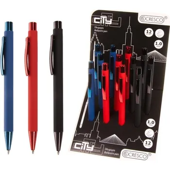 CRESCO Pero kuličkové CITY (mix /cena 1ks) modrá náplň