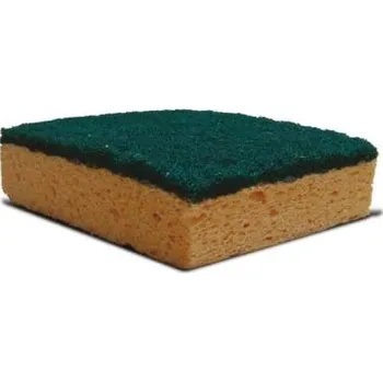 Abrazivní houbička, Blond, Zelená, Houba s abrazivní stranou, Cleaning