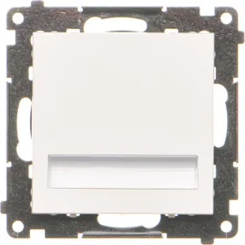 vypínač LED osvětlení, 230 V / 0,93 W, barva světla teplá bílá, Simon 55 TOS3K.01/111, bílá