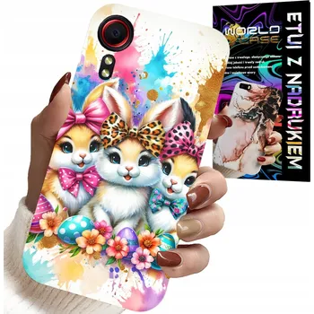 Pouzdro na mobilní telefon POUZDRO PRO SAMSUNG GALAXY XCOVER 7 - KRÁLÍČCI, VÁNOČNÍ, KRÁLÍK, Velikonoce