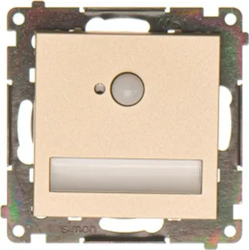 LED osvětlení s pohybovým sensorem, 230 V / 1,23 W, barva světla teplá, Simon 55 TOSC3K.01/144, champagne metalizovaná