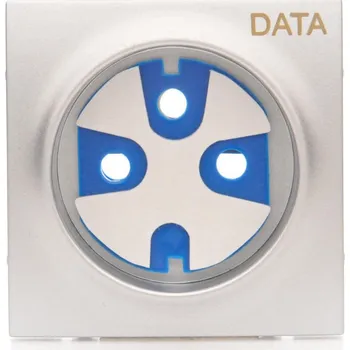 vypínač Kryt zásuvky DATA, Simon 54 DGD1P/43, stříbrná metalizovaná