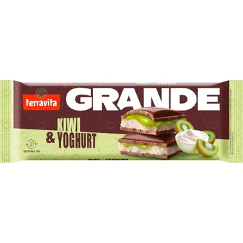Cukrovinka Mléčná čokoláda Kiwi & Yoghurt Terravita 235g
