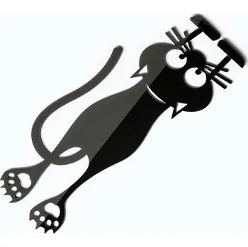 Doplněk ke knize Záložka do knihy unikátní kočka zábavná černá kočka roztomilá jako dárek