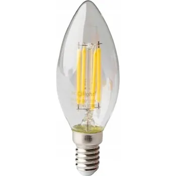 Žárovka LED žárovka filament SVÍČKA E14 6W teplá bílá