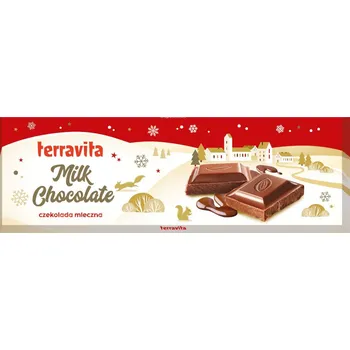 Cukrovinka Terravita Vánoční mléčná čokoláda 225g