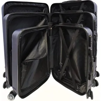 Bavy Cestovní kufr skořepinový Waves Navy - set 3 ks