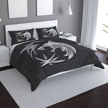 Povlečení Sablio Povlečení Zaklínač Černá mapa - 140x200 / 90x70