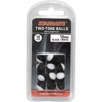 Umělá nástraha STARBAITS Two Tones Balls 10mm černá/bílá (plovoucí kulička) 12ks