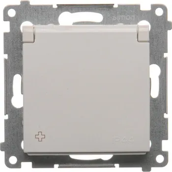 vypínač Kryt telefonní a datové 2 násobné zásuvky Keystone, IP44, plochý, s, Simon 54 DKP2B.01/AB11, bílá antibakteriální