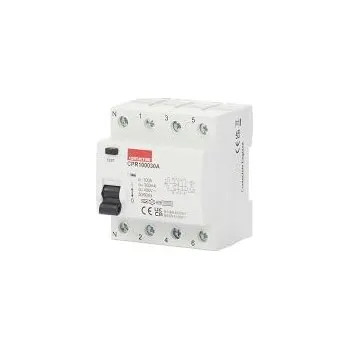 Proudový chránič RCCB 4pólový Typ A 100A 300mA Contactum CPR 220 → 415V ac