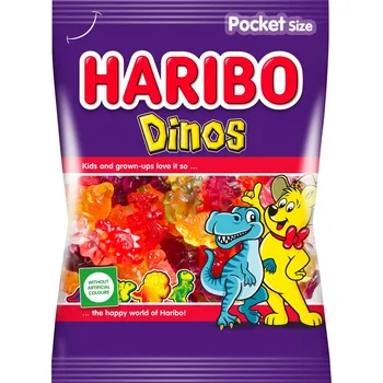 Bonbon Želé Bonbony Haribo Dinos Ovocné dinosaury ve tvaru dinosaurů 100 g