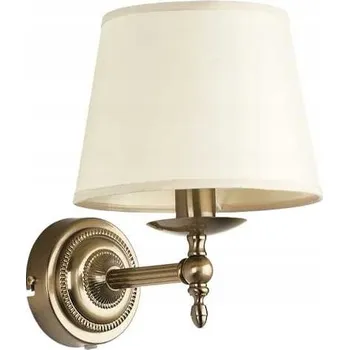 Nástěnné svítidlo Klasické patinové nástěnné svítidlo se stínidlem Alfa Roksana E14 vintage retro