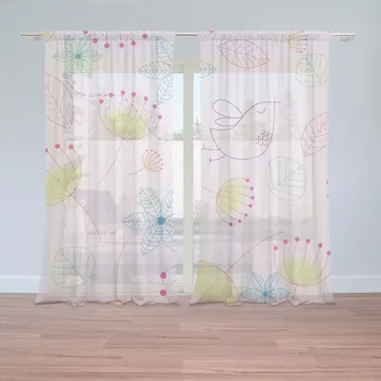 Záclona Sablio Záclony Barevné obrázky: 2ks 150x250cm