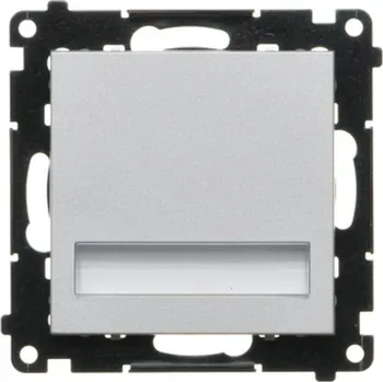 vypínač LED osvětlení, 230 V / 1,1 W, barva světla studená bílá, Simon 55 TOS5K.01/143, hliníková