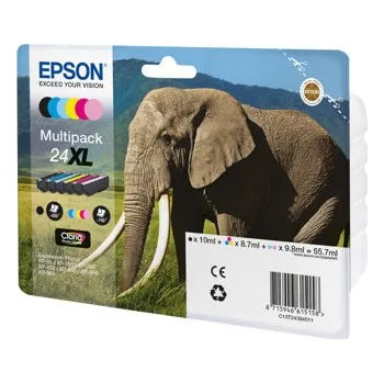 Epson 24XL Multipack - 6-balení - XL - černá, žlutá, azurová, purpurová, světlá fialová, světle azurová - originální - inkoustov