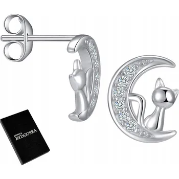 Náušnice STŘÍBRNÉ NÁUŠNICE 925 PRO DÍVKU ŠROUBOVACÍ KOČIČKY