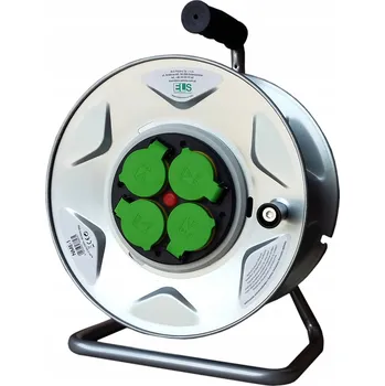 Napájecí kabel Prázdný kovový buben na prodlužovací kabel zásuvky 4x230V IP44 NME-1 ELS