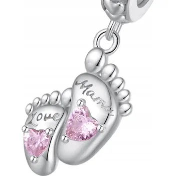 Přívěsek Přívěsky Nožičky, Přívěsky Srdíčka, Přívěsky Pandora Stříbro