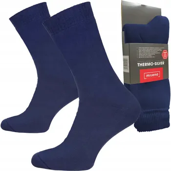 Pánské ponožky Milena Ponožky Thermo Silver modré, velikost 38-40