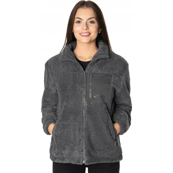 Dámská mikina Silná Teplá Bunda Mikina Dámská Zateplená s Kožíškem na Zimu 23727-2 XXL