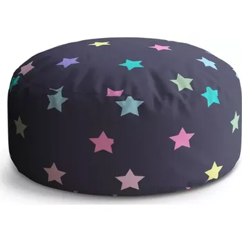 Taburet Sablio Taburet Circle Hvězdy na modré: 38x48 cm