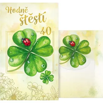 UNIPAP přání k narozeninám 40 s klopou na peníze M11-605 W PRANI_W_269 599248