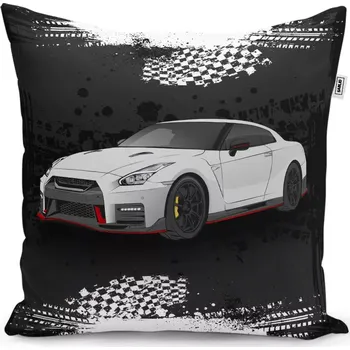 Polštář Sablio Polštář Nissan GTR 35 Černý - 40x40 cm