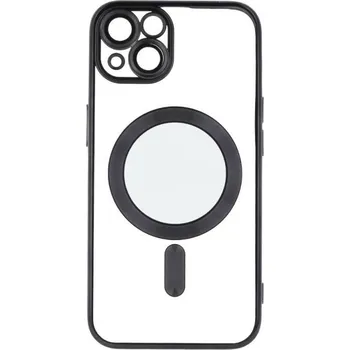 Pouzdro na mobilní telefon Silikonové TPU pouzdro Mag Color Chrome pro Apple iPhone 15, černá