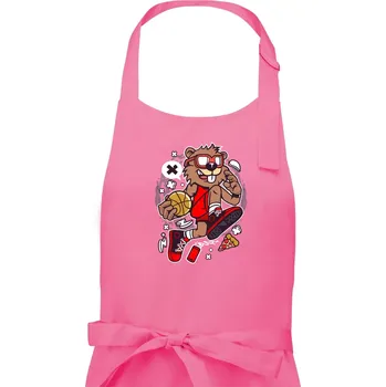 Kuchyňská zástěra Sysel basket - Pánská zástěra na vaření - Univerzální velikost ( Růžová )