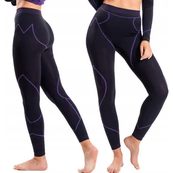 Dámské legíny Dámské Termoaktivní Bezešvé Legíny FIALOVÉ MORAJ KDT3000-001 - XXL