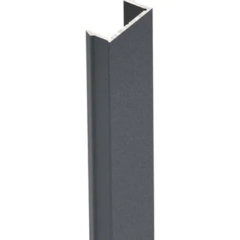 Stavební profil UMAKOV Click-lock úzká lišta pro sloupkové profily, pro U-adaptér plotového a fasádního systému, 20x09-6,0 m – ANTRACIT R7016