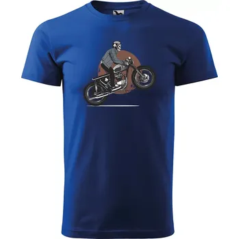 Sablio Tričko s potiskem Jízda až za hrob - modré 5XL