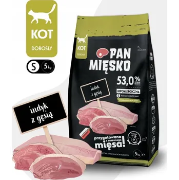 Krmivo pro kočku Suché krmivo pro kočky Pan Mięsko krůta s husou hypoalergenní 5 kg S