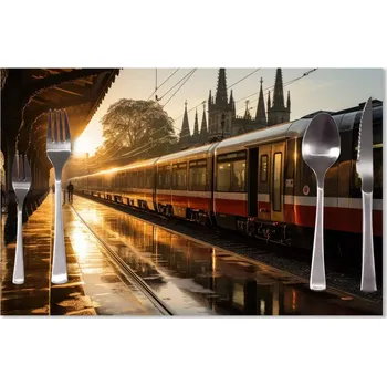 prostírání Sablio Prostírání Vlak na nádraží při východu slunce: 40x30cm