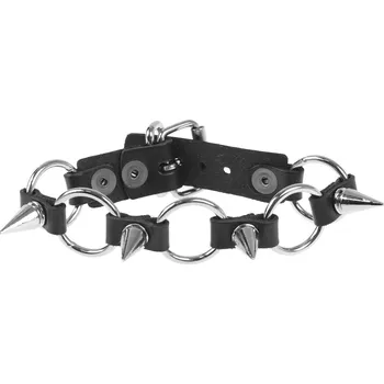 Náramek náramek LEATHER & STEEL FASHION - Spikes