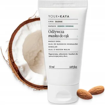 Péče o ruce Your KAYA Vyživující maska na ruce s vůní kokosu a mandlí, 50 ml
