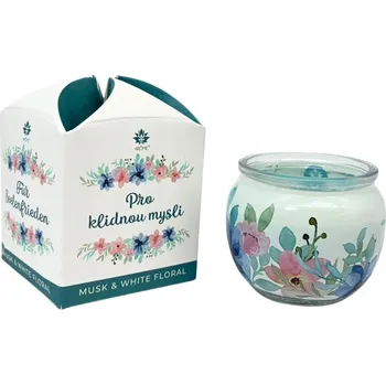 Svíčka Parafínová vonná svíčka Pižmo a bílé květy Arome 1 ks