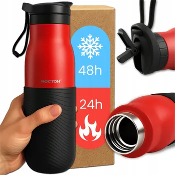 Termoska Termoska na čaj, kávu se slámkou, turistický termohrnek s pítkem NOCTON